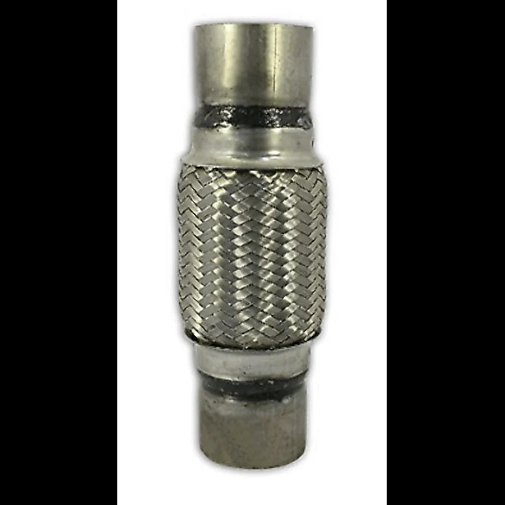 Exhaust Flex Pipe 2.5 x 6 Stainless Steel Double Braided Clamp or Weld On